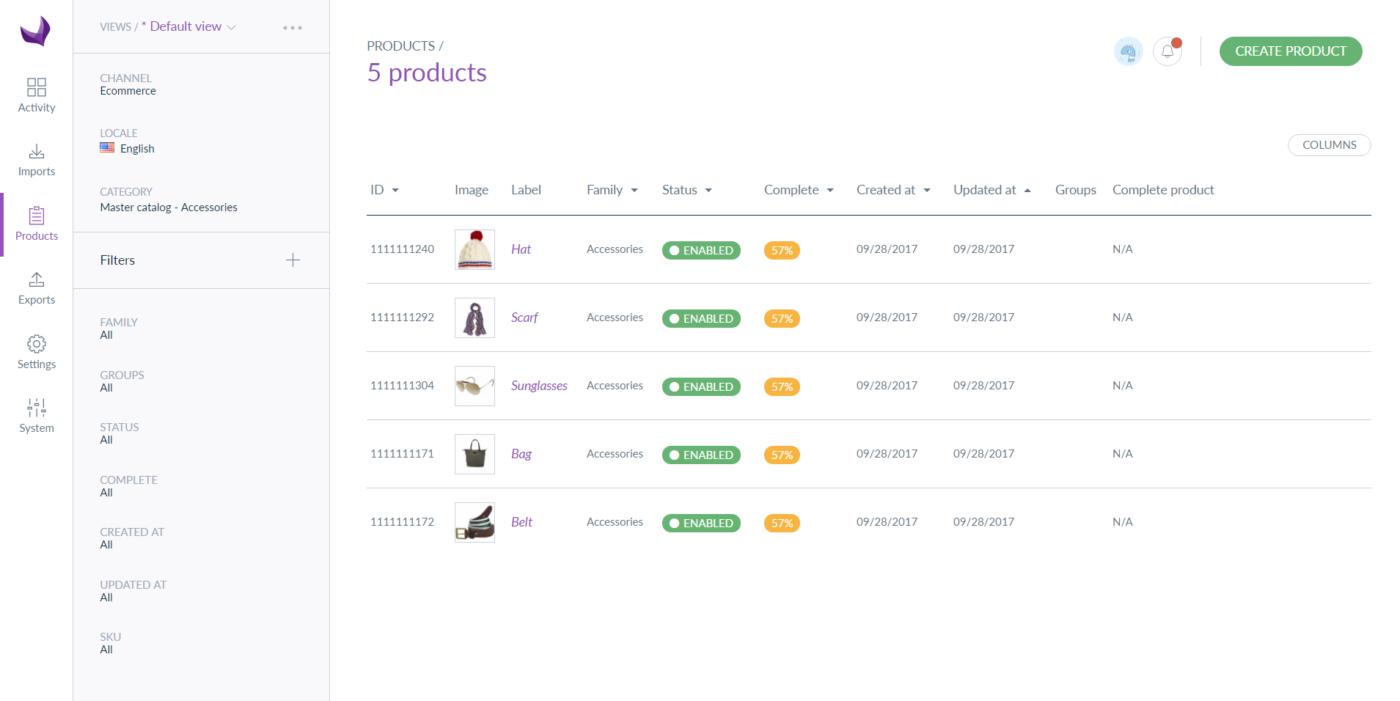 Akeneo PIM screenshot - 10 Beste Open Source Produktmanagement Softwares 2026