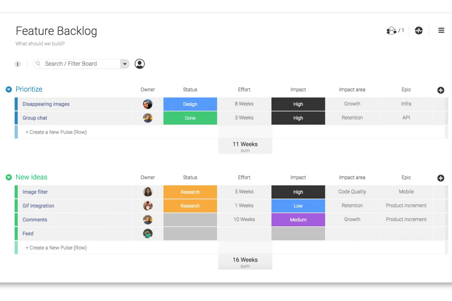 monday dev screenshot - 10 Meilleurs Outils de Backlog Produit Pour la Priorisation en 2026