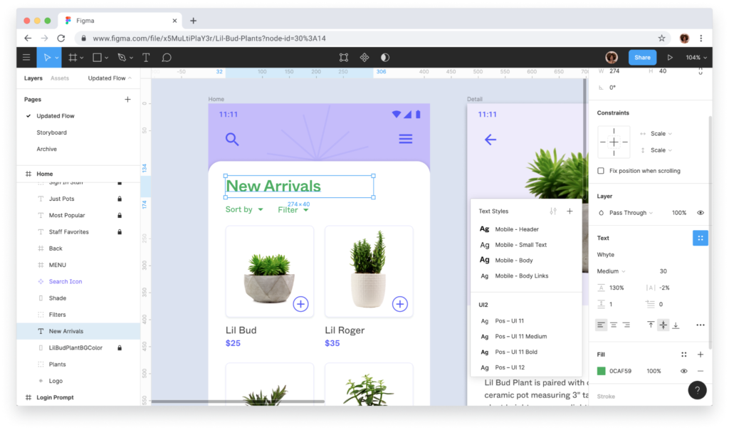 Figma screenshot - 10 beste kostenlose Prototyping-Tools für Designer im Jahr 2026
