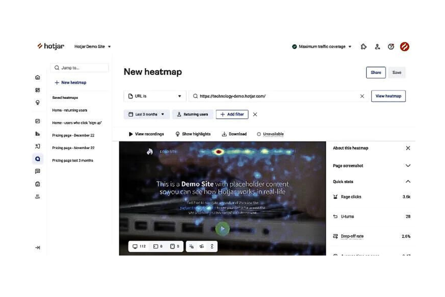 Hotjar screenshot - 10 Beste Product-Discovery-Tools im Test 2026