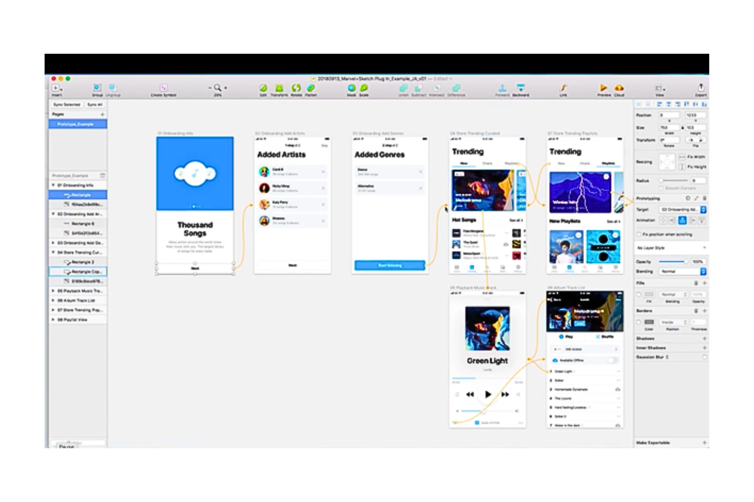 Marvel screenshot - 10 meilleurs logiciels de conception web pour créer des sites en 2026