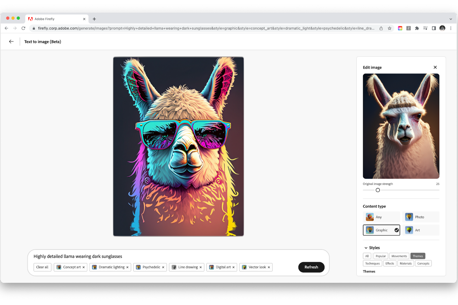 Adobe Firefly screenshot - 10 meilleurs logiciels de conception par IA pour 2026