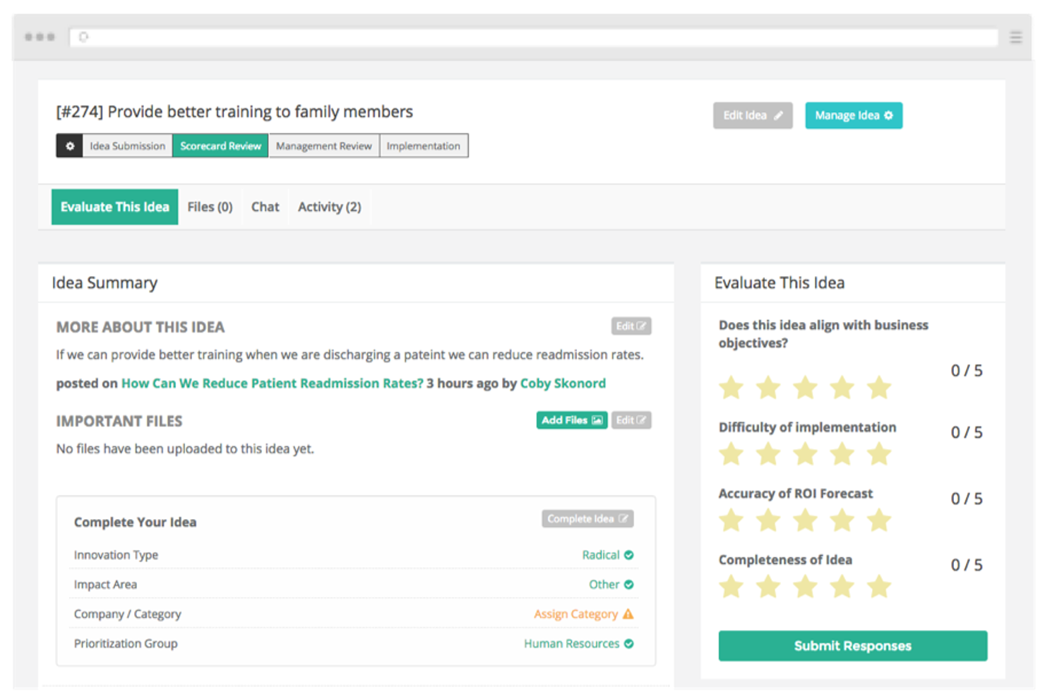 Ideawake screenshot - 18 outils de capture d’idées pour 2026