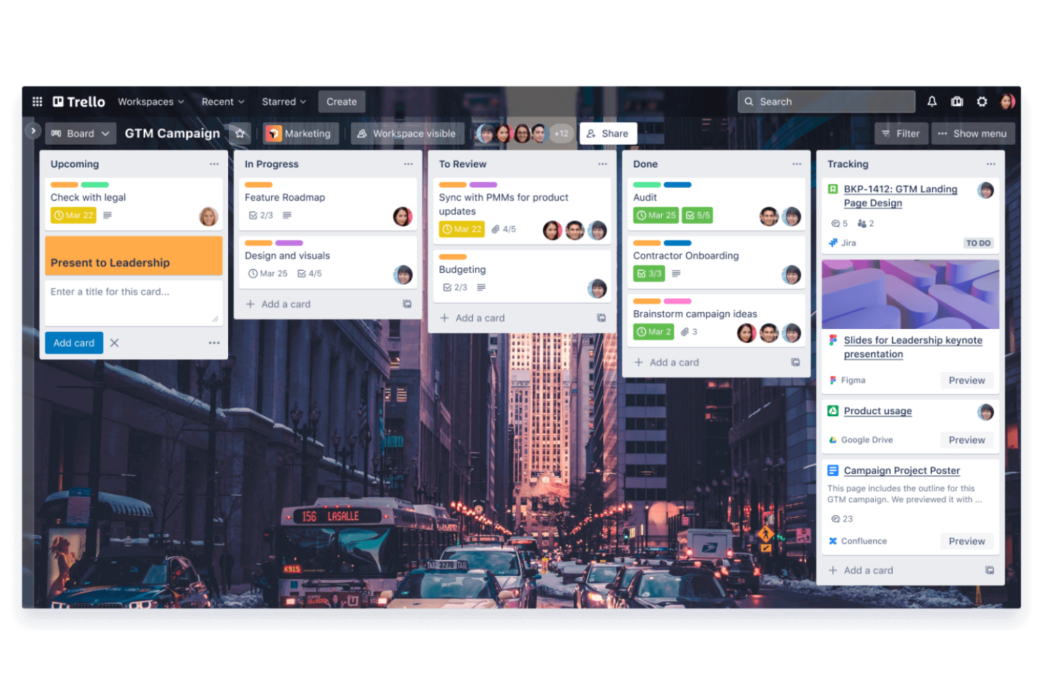 Trello screenshot - 10 meilleures alternatives à Jira passées en revue en 2026
