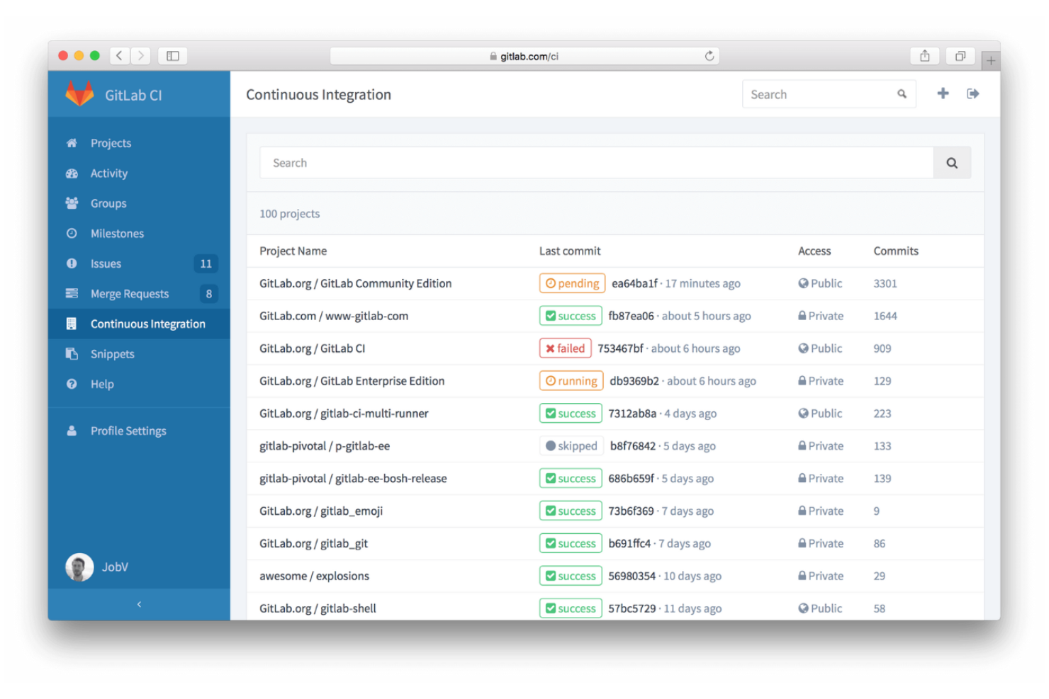 GitLab screenshot - 10 Beste Jira-Alternativen im Test 2026
