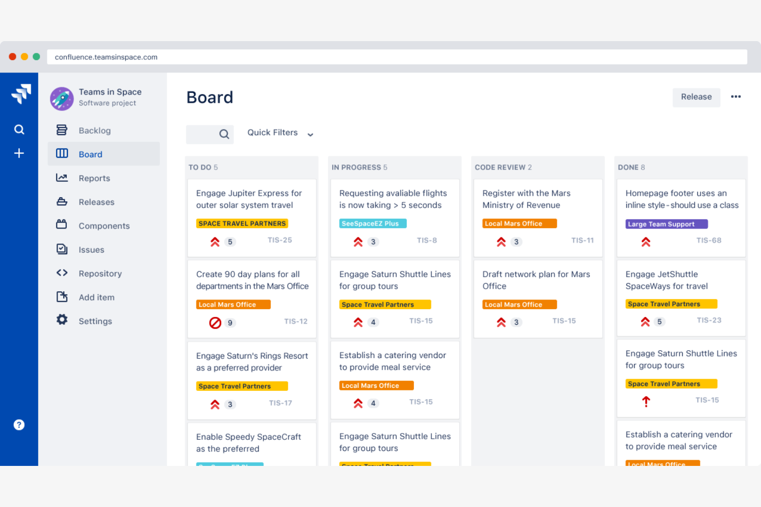 Confluence by Atlassian screenshot - 10 Meilleurs Logiciels de Planification de Sprint Testés en 2026
