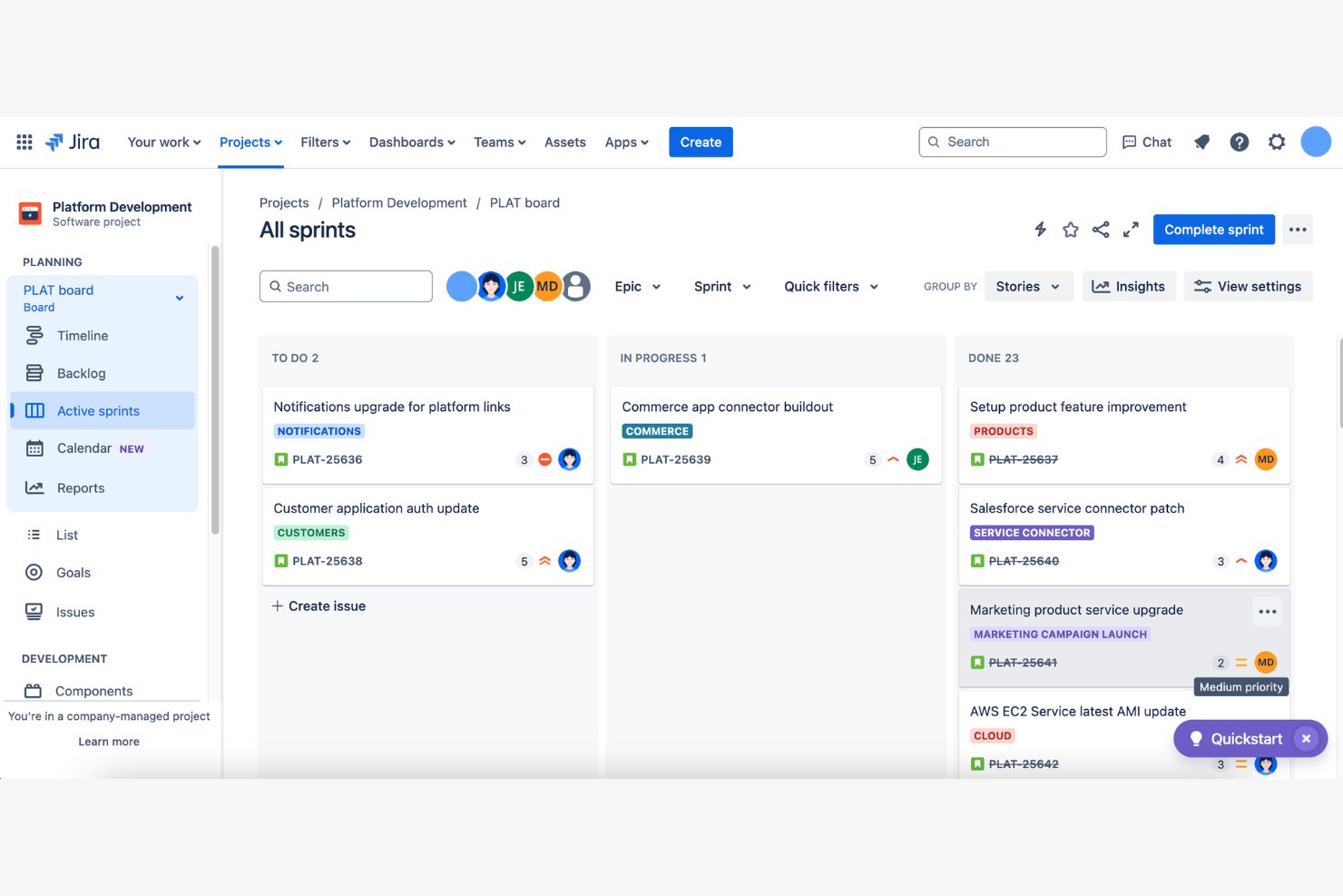 JIRA by Atlassian screenshot - 10 Beste Sprint-Planungssoftware im Test 2026
