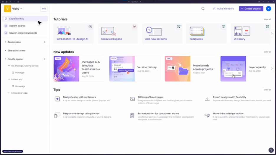 Visily screenshot - 10 Beste Website-Mockup-Generatoren im Test 2026