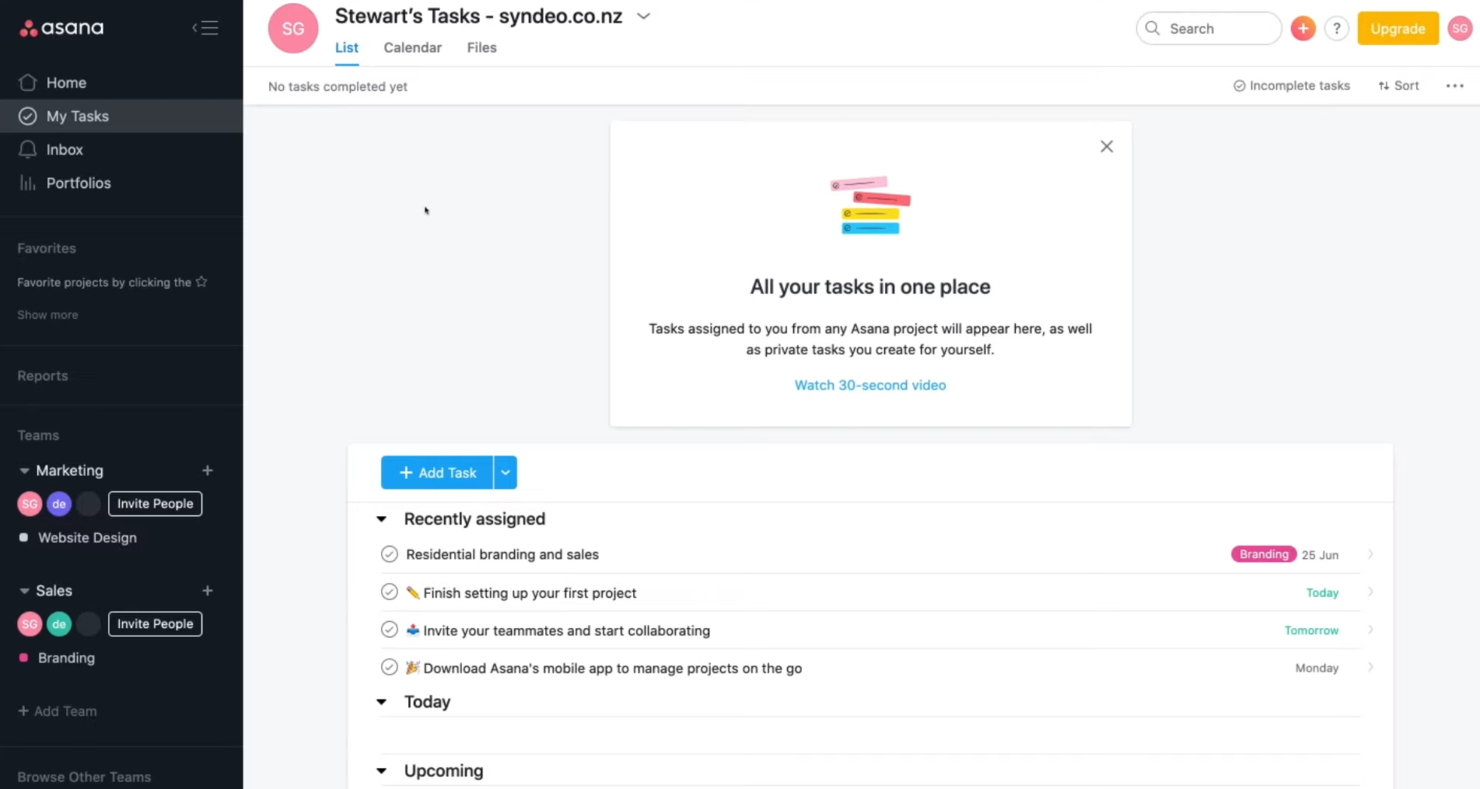 Asana screenshot - 10 Beste Alternativen zu monday.com im Test 2026