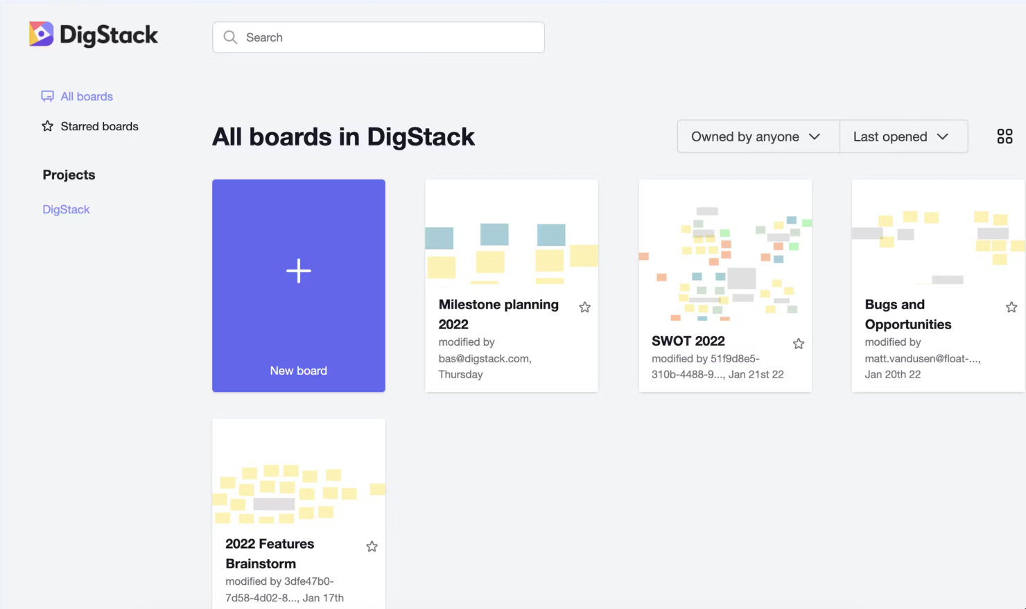 DigStack screenshot - 10 meilleures alternatives à FigJam évaluées en 2026