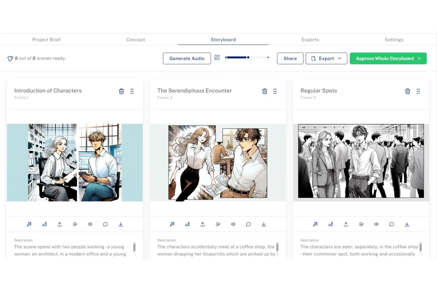 StoryboardHero screenshot - 10 meilleurs logiciels de storyboard testés en 2026