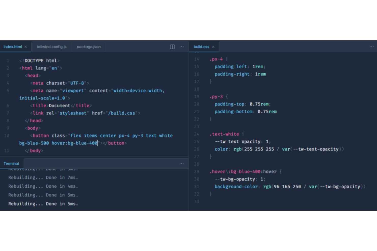 Tailwind CSS screenshot - 10 beste Werkzeuge zur Benutzeroberflächenentwicklung für Frontend-Entwickler im Jahr 2026