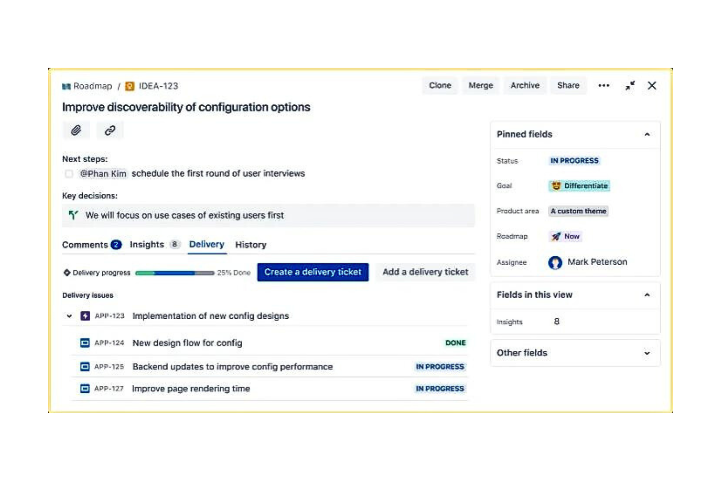 Jira screenshot - 10 meilleurs outils de découverte de produits évalués en 2026