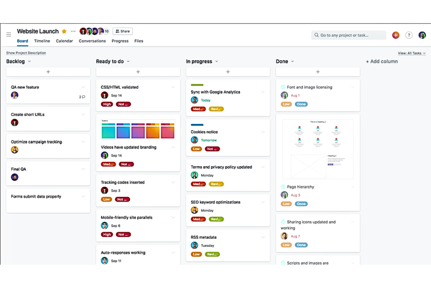 Asana screenshot - 10 meilleurs logiciels gratuits de développement de produits évalués en 2026