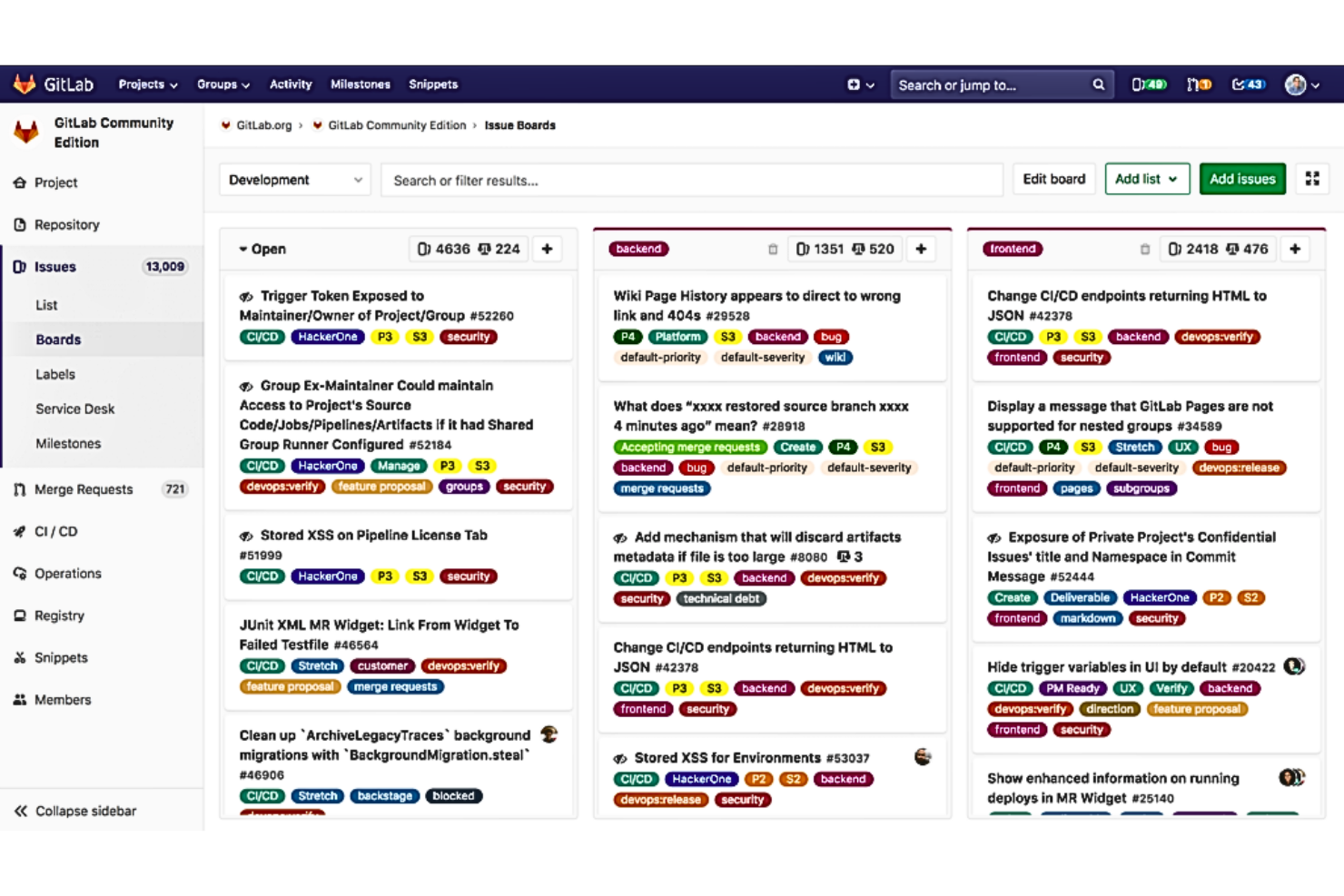 GitLab screenshot - 10 meilleurs logiciels gratuits de développement de produits évalués en 2026