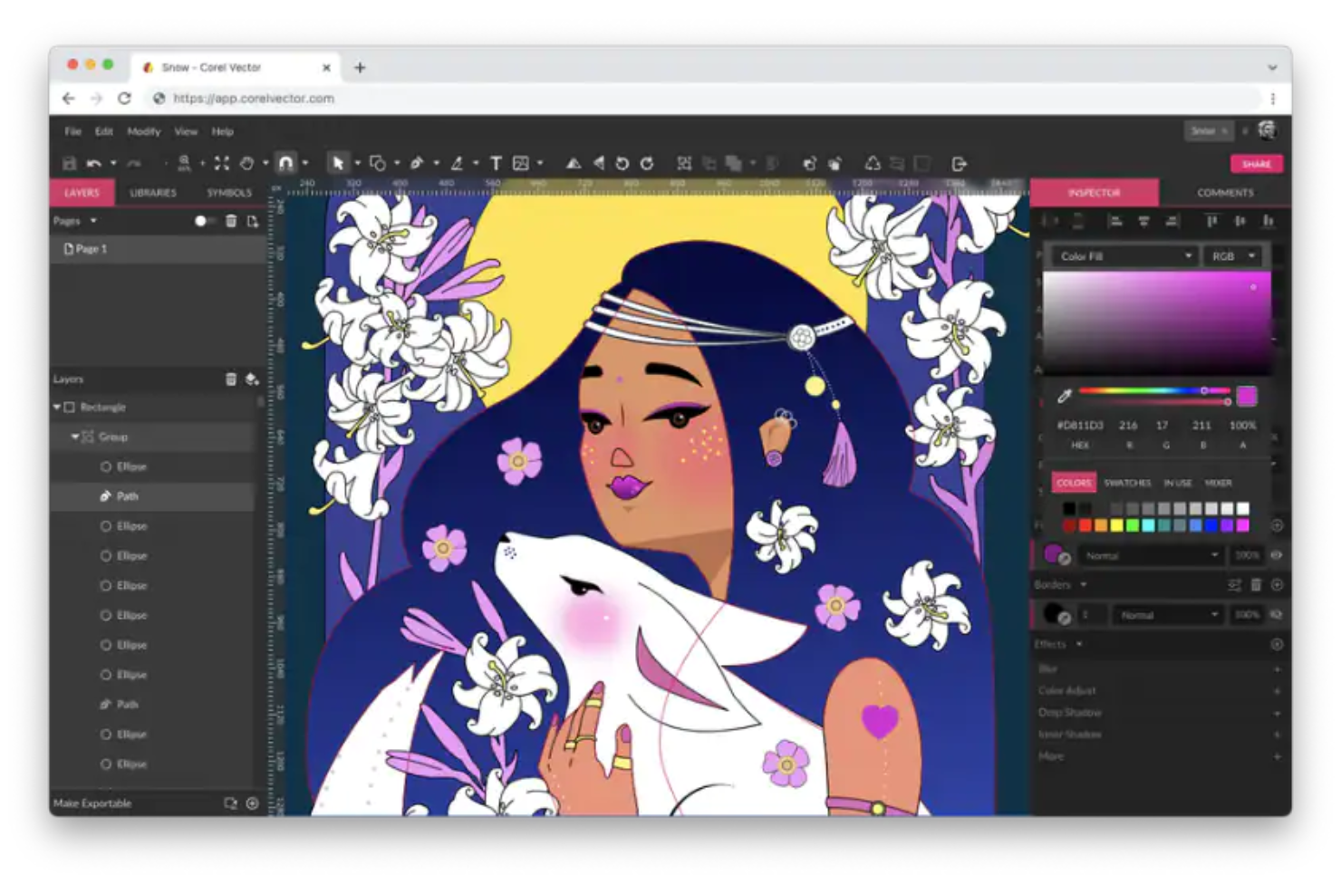 Corel Vector screenshot - 10 beste Werkzeuge für Produktdesign im Test für 2026