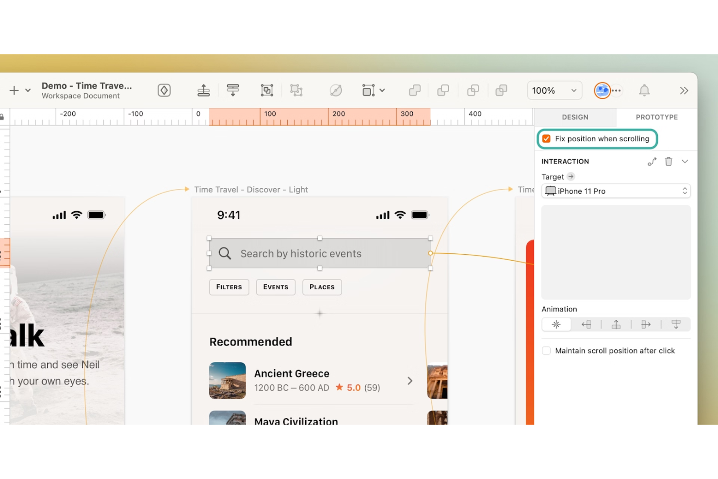Sketch screenshot - 10 beste Werkzeuge für schnelles Prototyping für UX-Teams im Jahr 2026