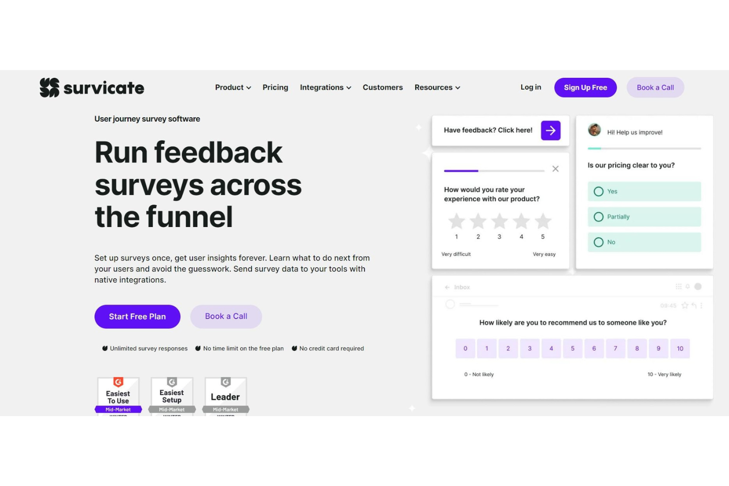 Survicate screenshot - 10 beste Tools für Nutzerforschung im Test für 2026