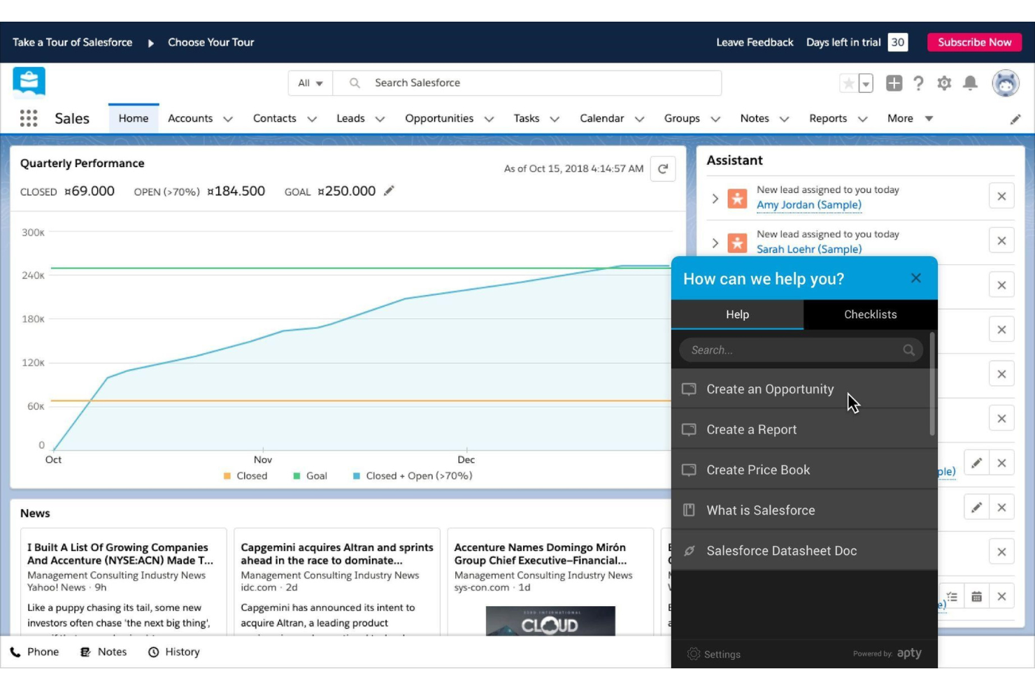 Apty screenshot - 10 Meilleurs Outils d’Adoption de Produit Pour l’Onboarding en 2026