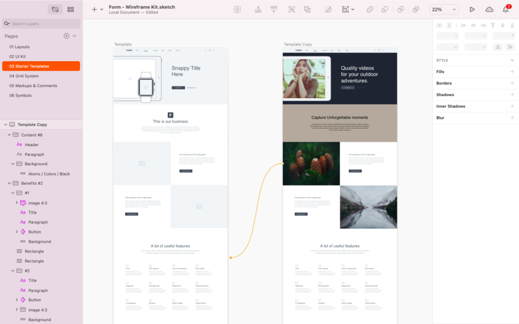 Sketch screenshot - 10 meilleurs outils de maquettage pour créer des designs en 2026