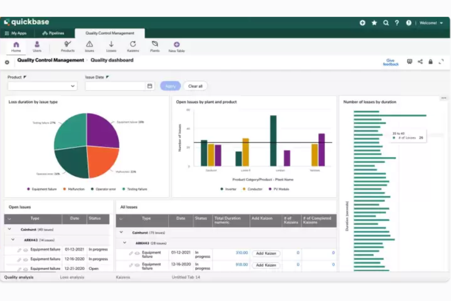 Quickbase screenshot - Les 10 Meilleurs Outils de Gestion de Portefeuille de Produits en 2026