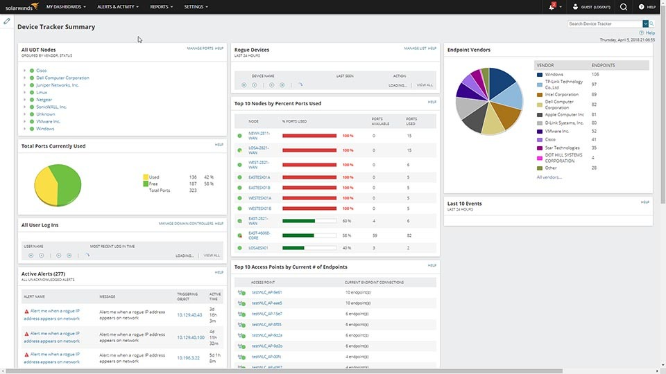 SolarWinds Security Event Manager screenshot - 10 beste Softwarelösungen zur Nutzerverfolgung im Test für 2026