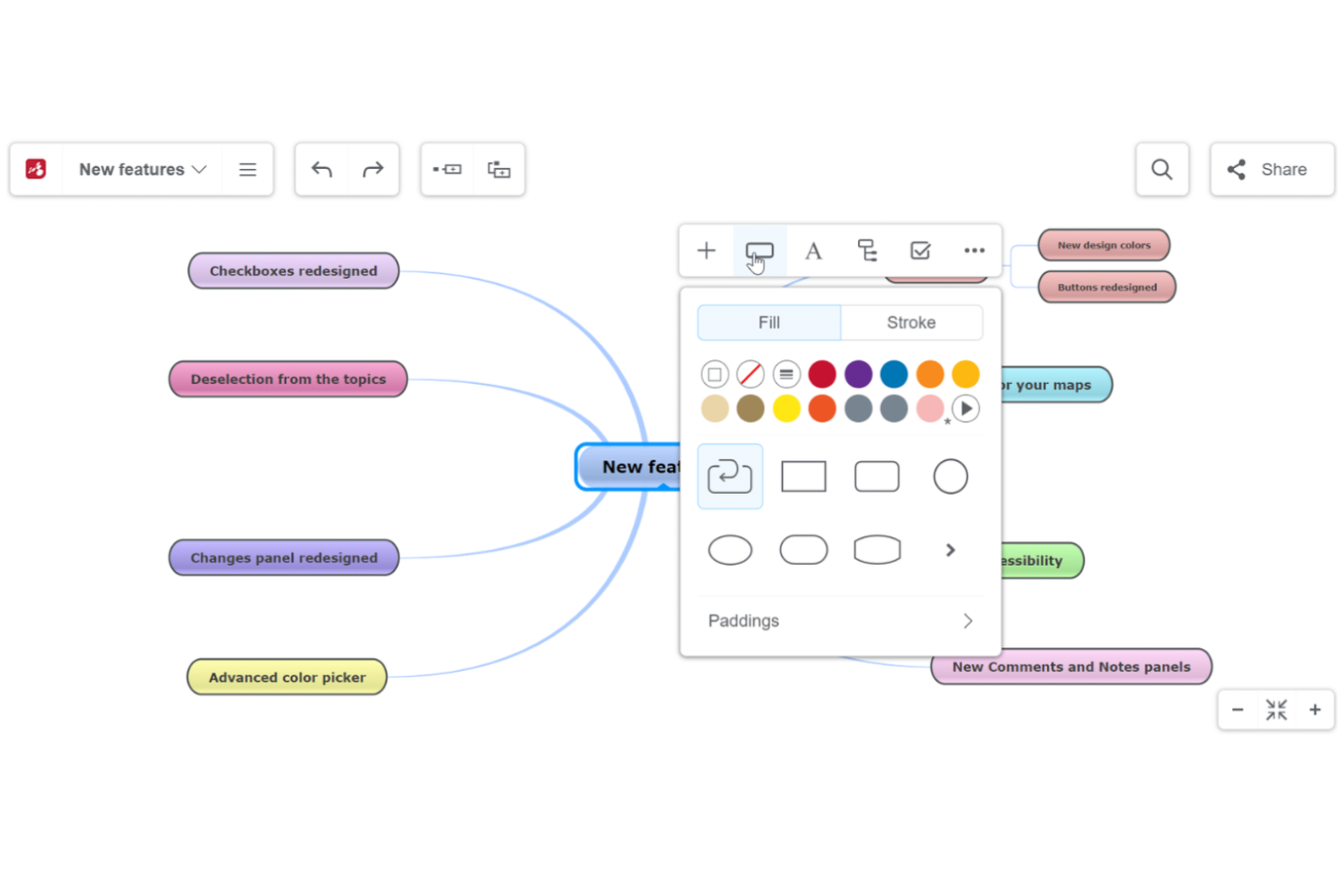 Mindomo screenshot - 10 meilleurs outils gratuits de brainstorming en 2026