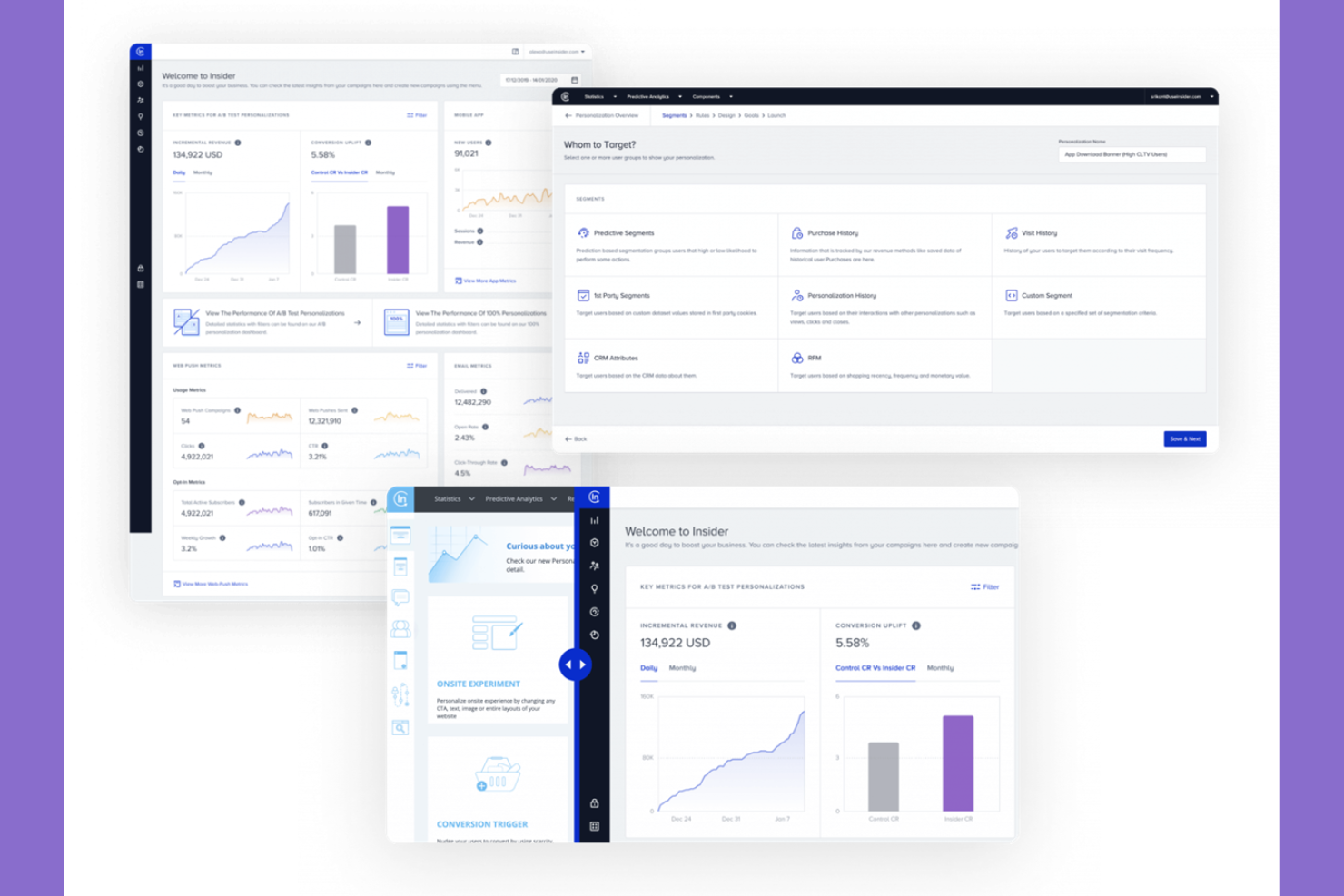 Insider One screenshot - 10 migliori alternative ad Adobe Target nel 2026