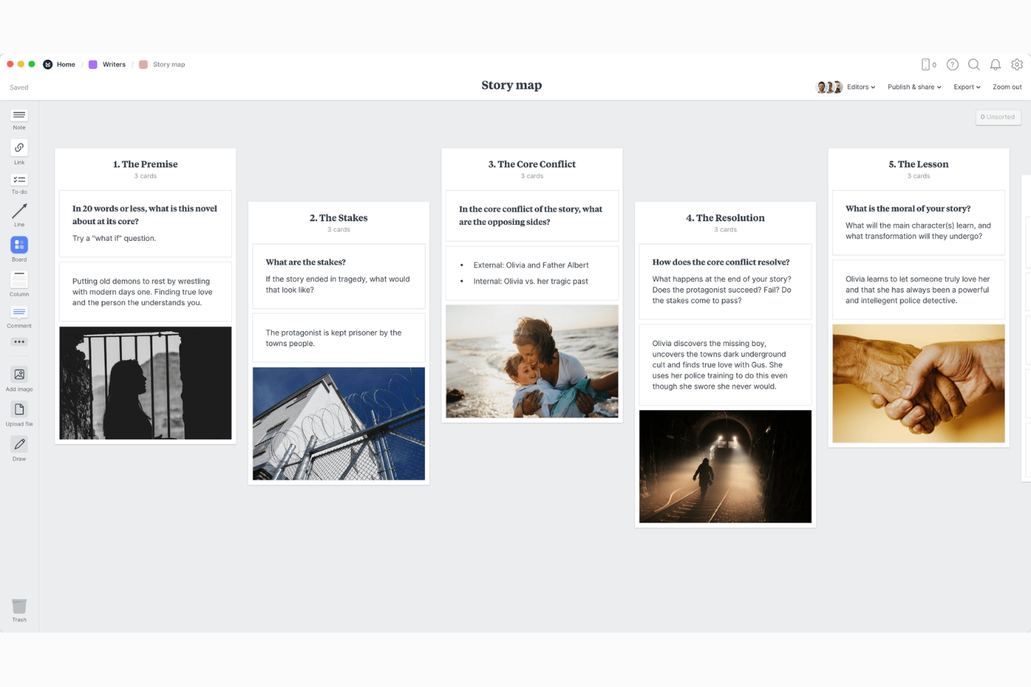 Milanote screenshot - 10 Migliori Creatori di Mood Board Gratuiti nel 2026