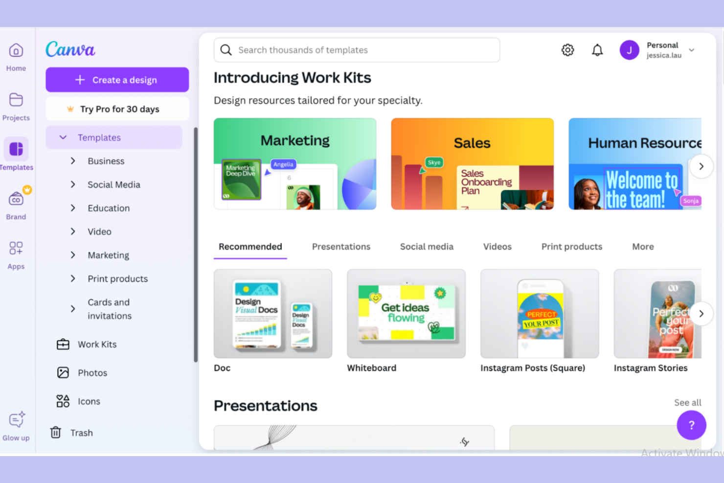 Canva screenshot - 10 migliori alternative ad Adobe Firefly selezionate per 2026