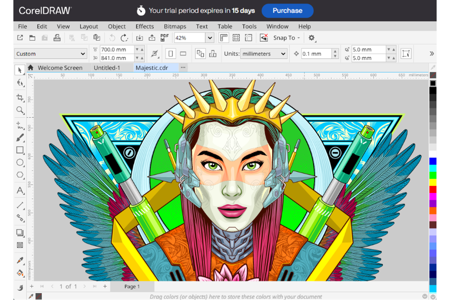 CorelDRAW screenshot - 10 alternative ad Adobe Illustrator selezionate per 2026