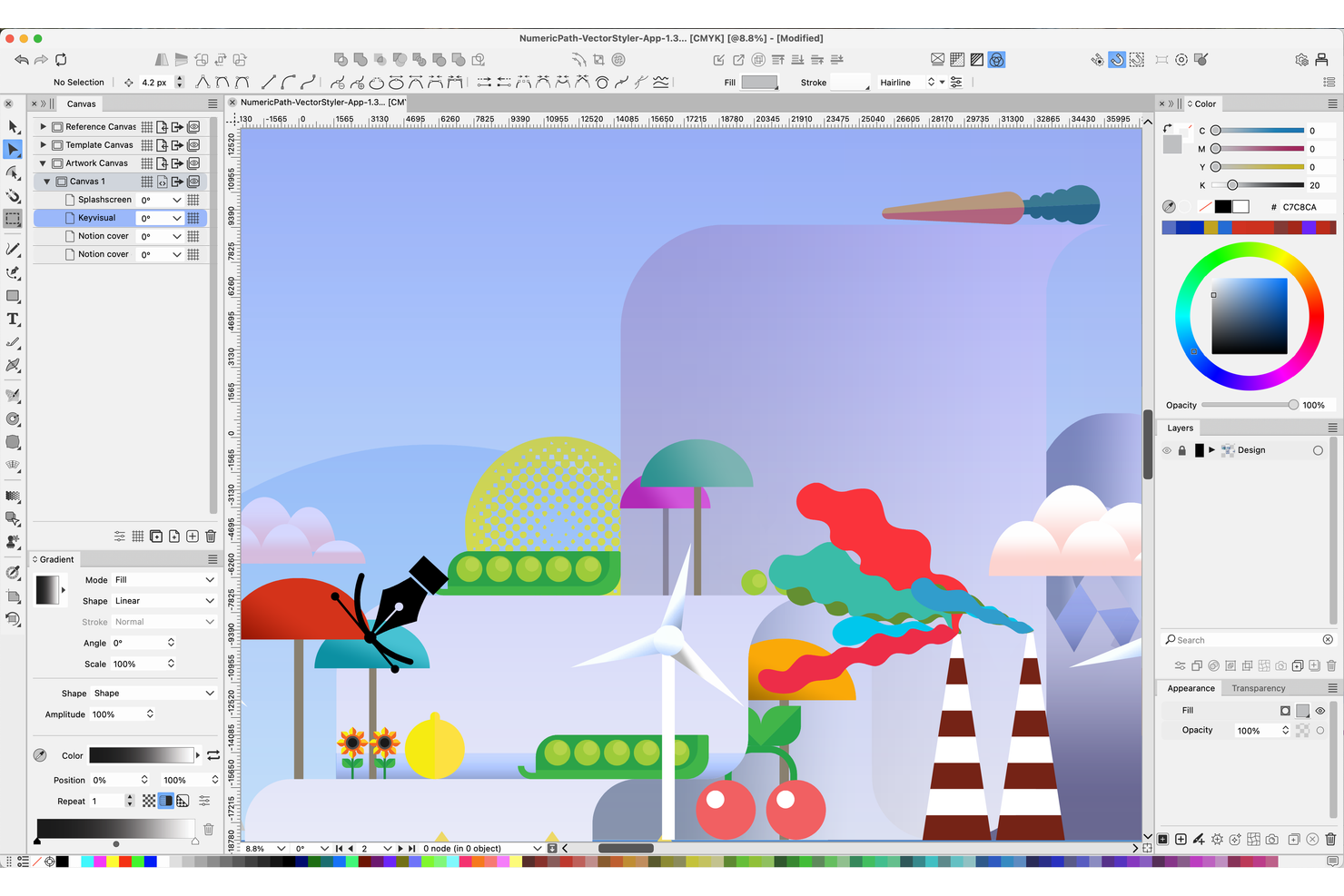 VectorStyler screenshot - 10 alternative ad Adobe Illustrator selezionate per 2026