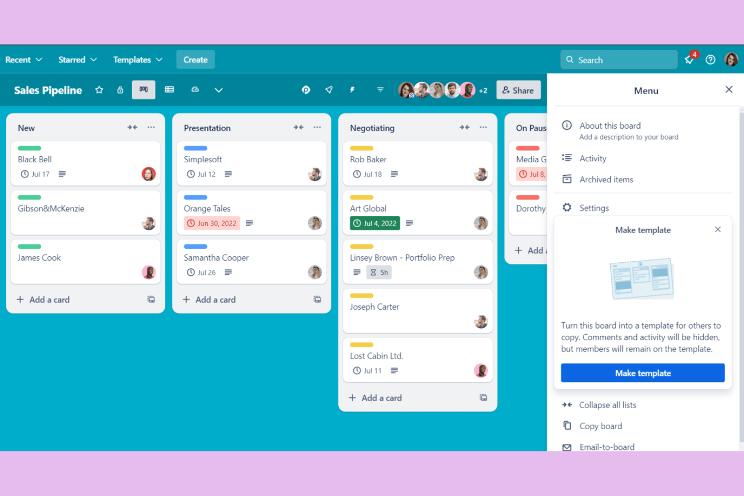 Trello screenshot - 10 migliori alternative a Notion nel 2026