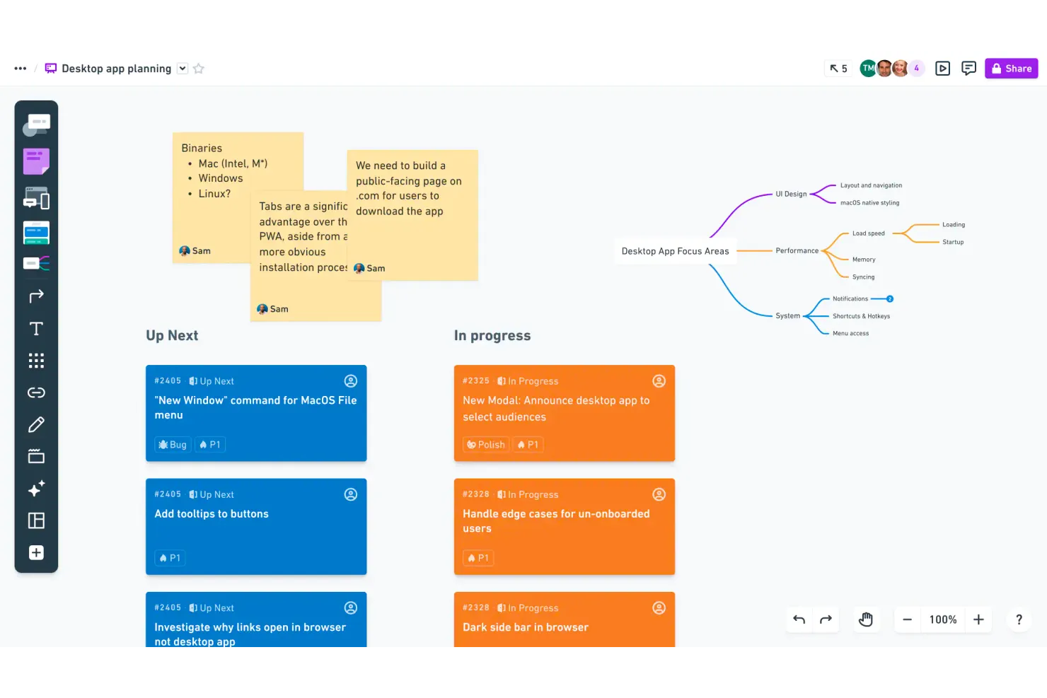 Whimsical screenshot - 10 strumenti gratuiti per la progettazione delle interfacce utente nel 2026