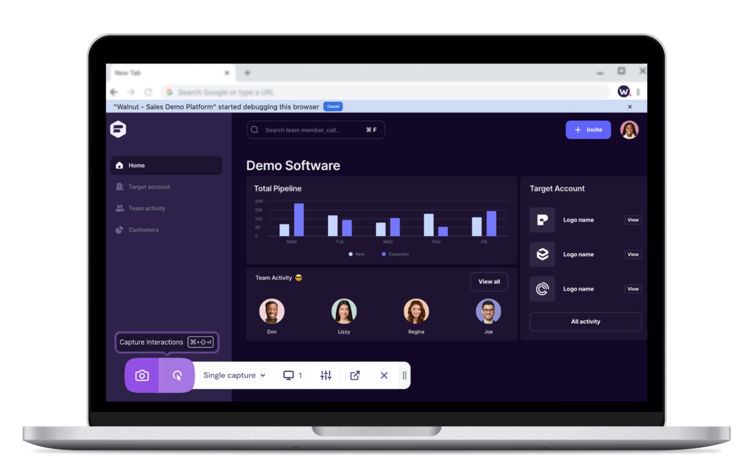 Walnut screenshot - 10 migliori soluzioni software per demo interattive recensite nel 2026