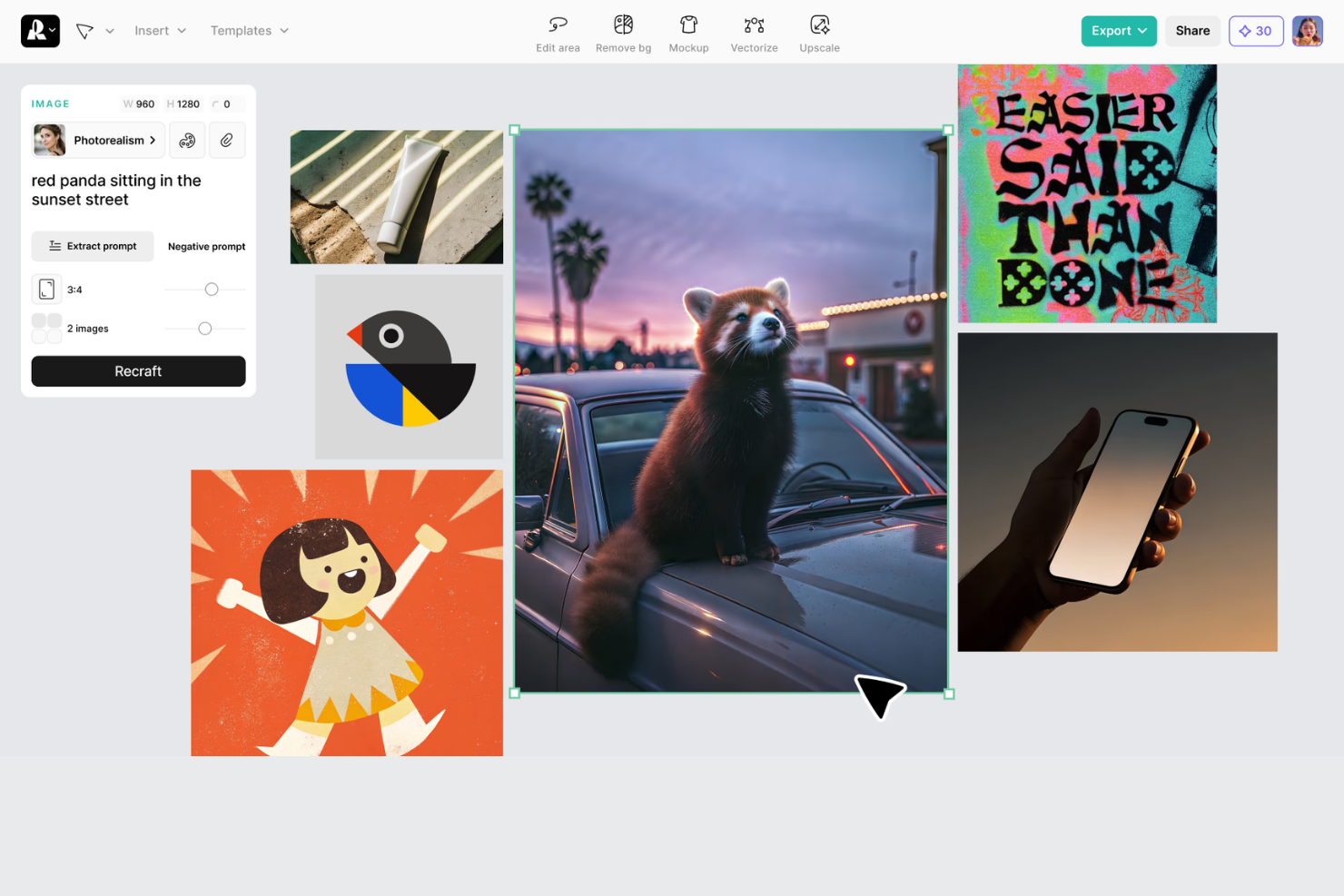 Recraft screenshot - 10 Migliori Generatori di Mockup Gratuiti Recensiti nel 2026