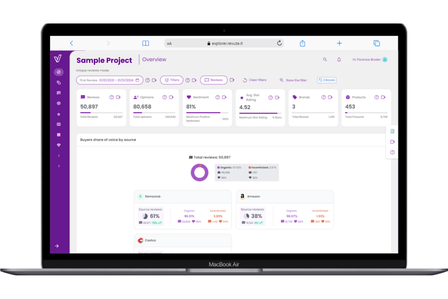 Revuze screenshot - 10 migliori software di analisi automatizzata delle tendenze recensiti nel 2026