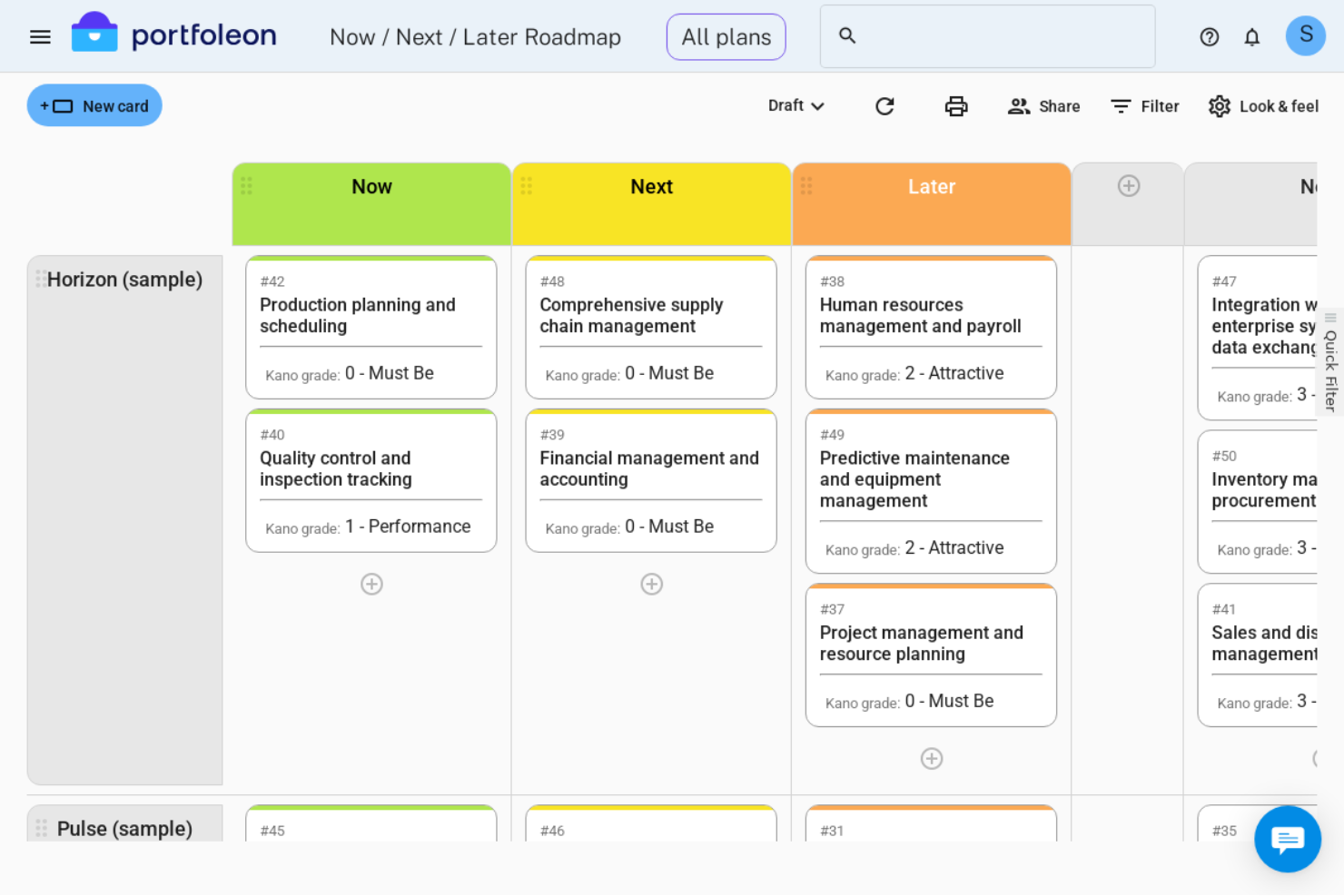Portfoleon screenshot - 10 Migliori Software Gratuiti per la Pianificazione dei Prodotti Recensiti nel 2026