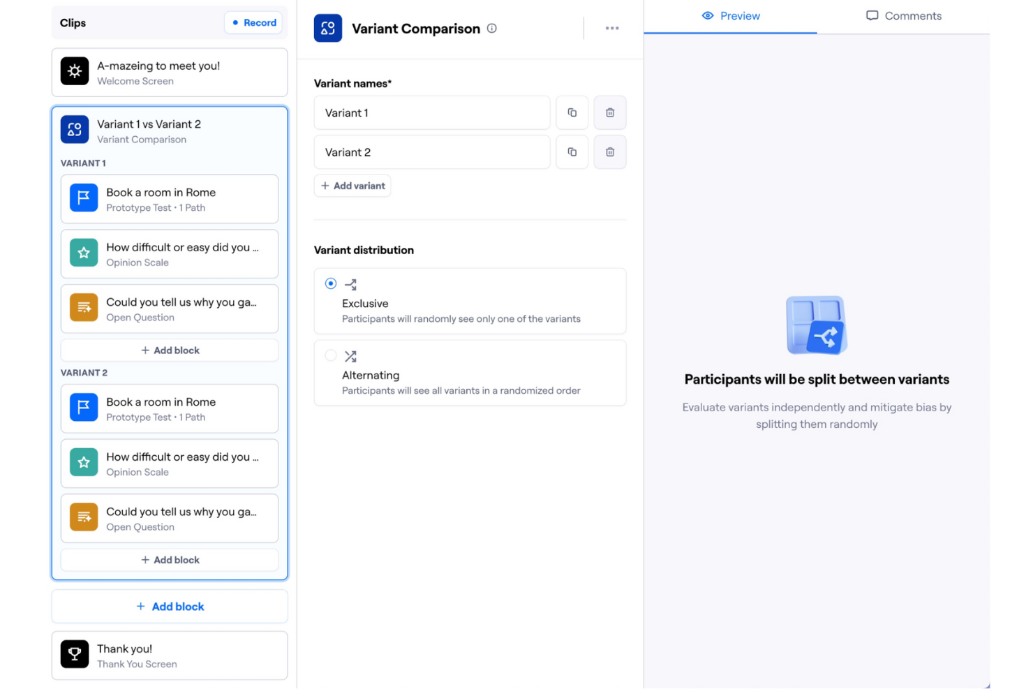 Maze screenshot - 10 migliori strumenti di collaborazione UX recensiti nel 2026