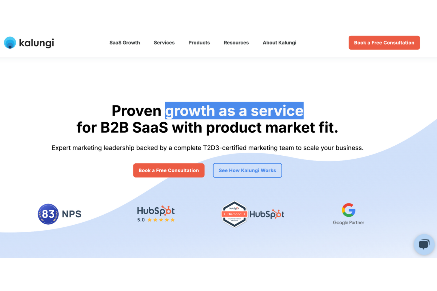Kalungi screenshot - 10 migliori agenzie di marketing dei prodotti B2B recensite nel 2026