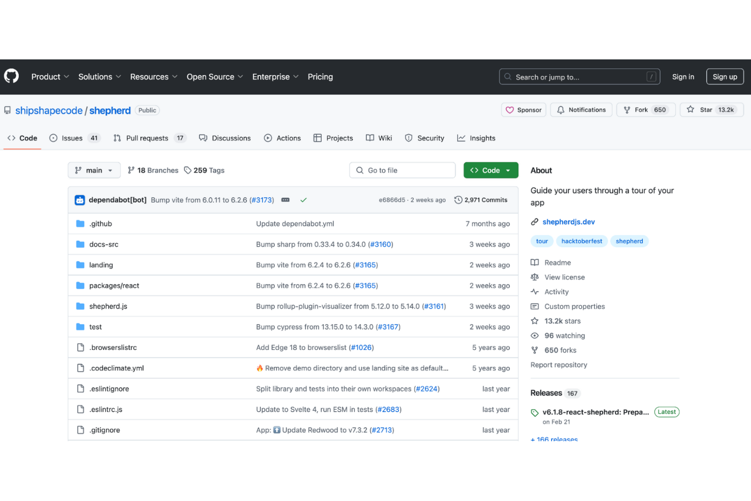 Shepherd.js screenshot - 10 migliori software gratuiti per l’onboarding degli utenti recensiti nel 2026