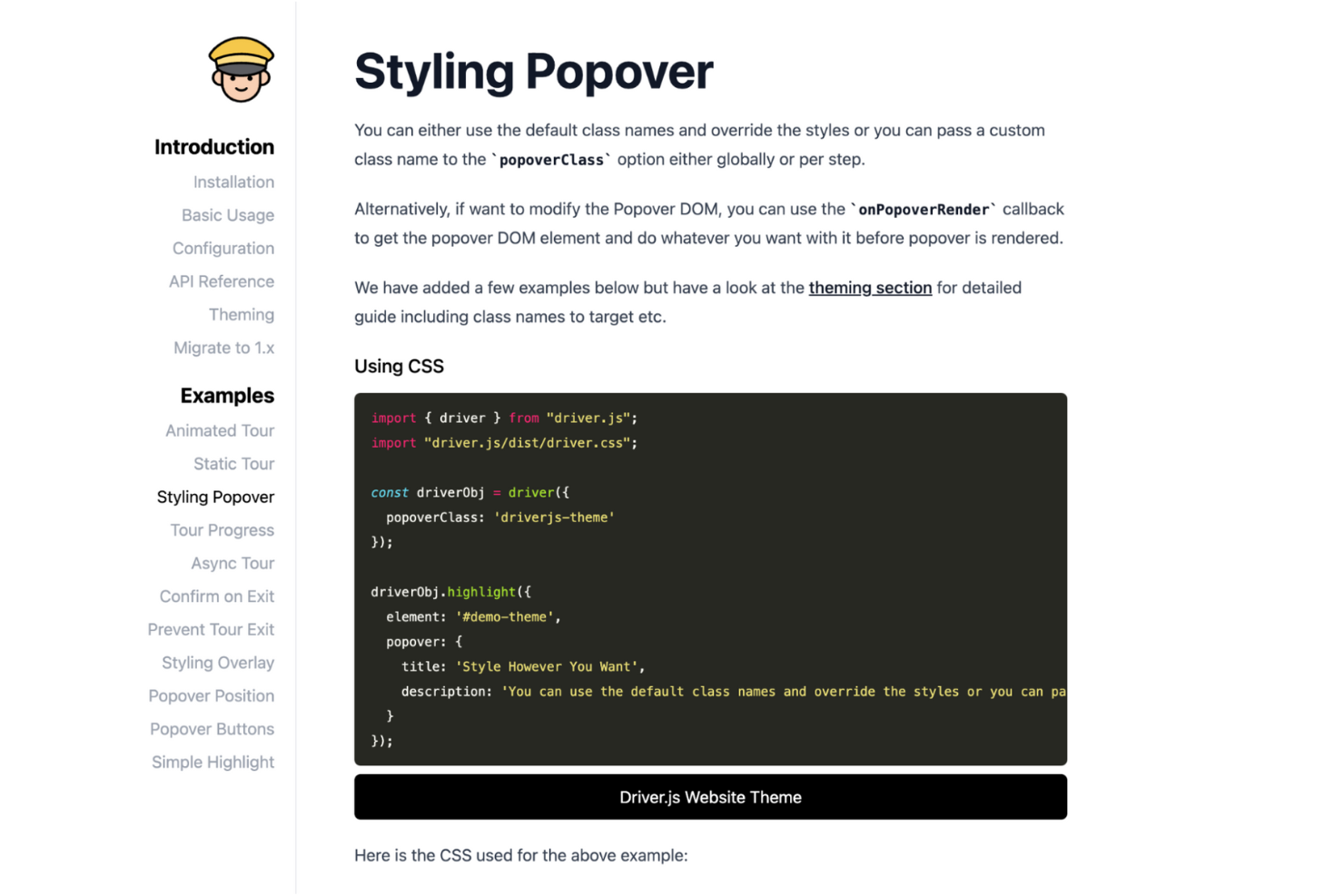 Driver.js screenshot - 10 migliori software gratuiti per l’onboarding degli utenti recensiti nel 2026