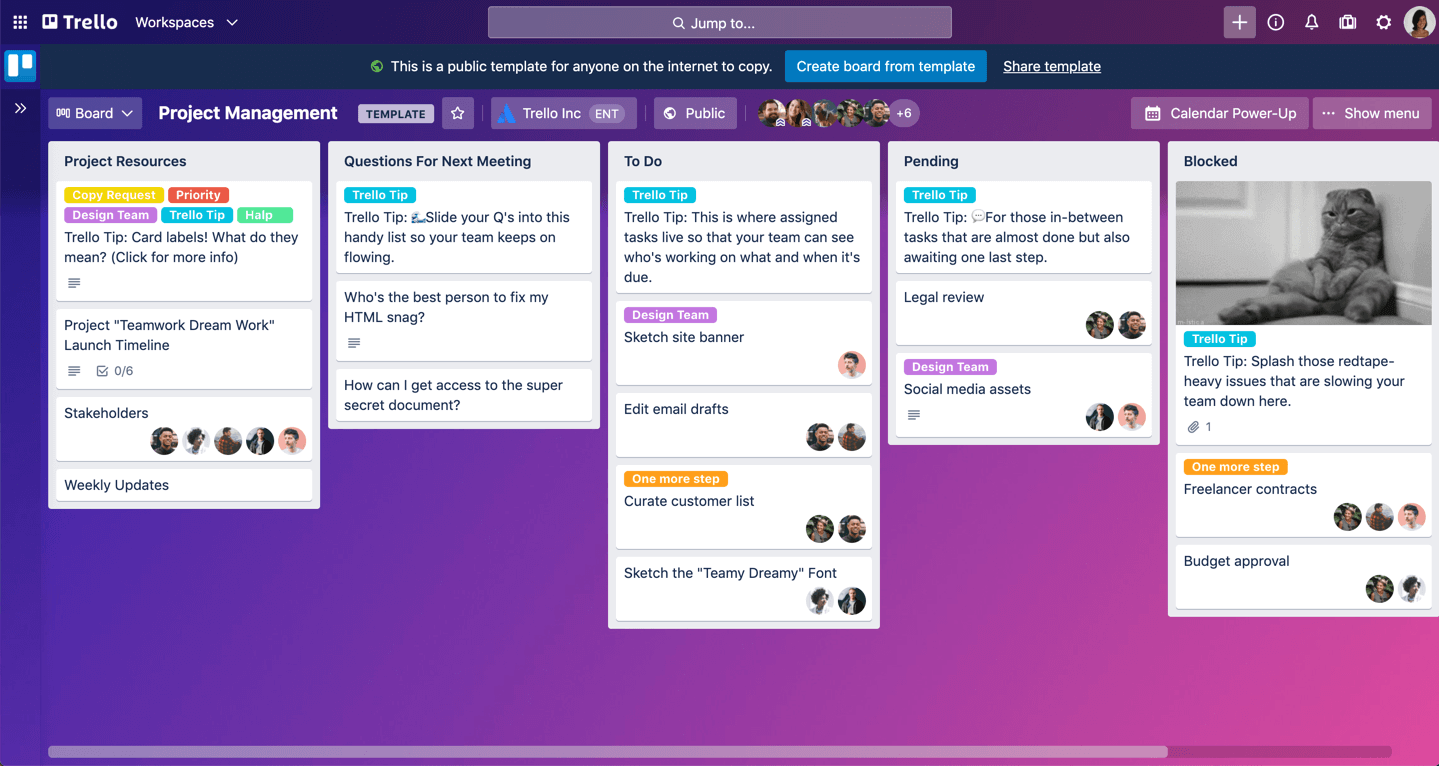 Trello screenshot - 10 migliori alternative a Confluence recensite nel 2026