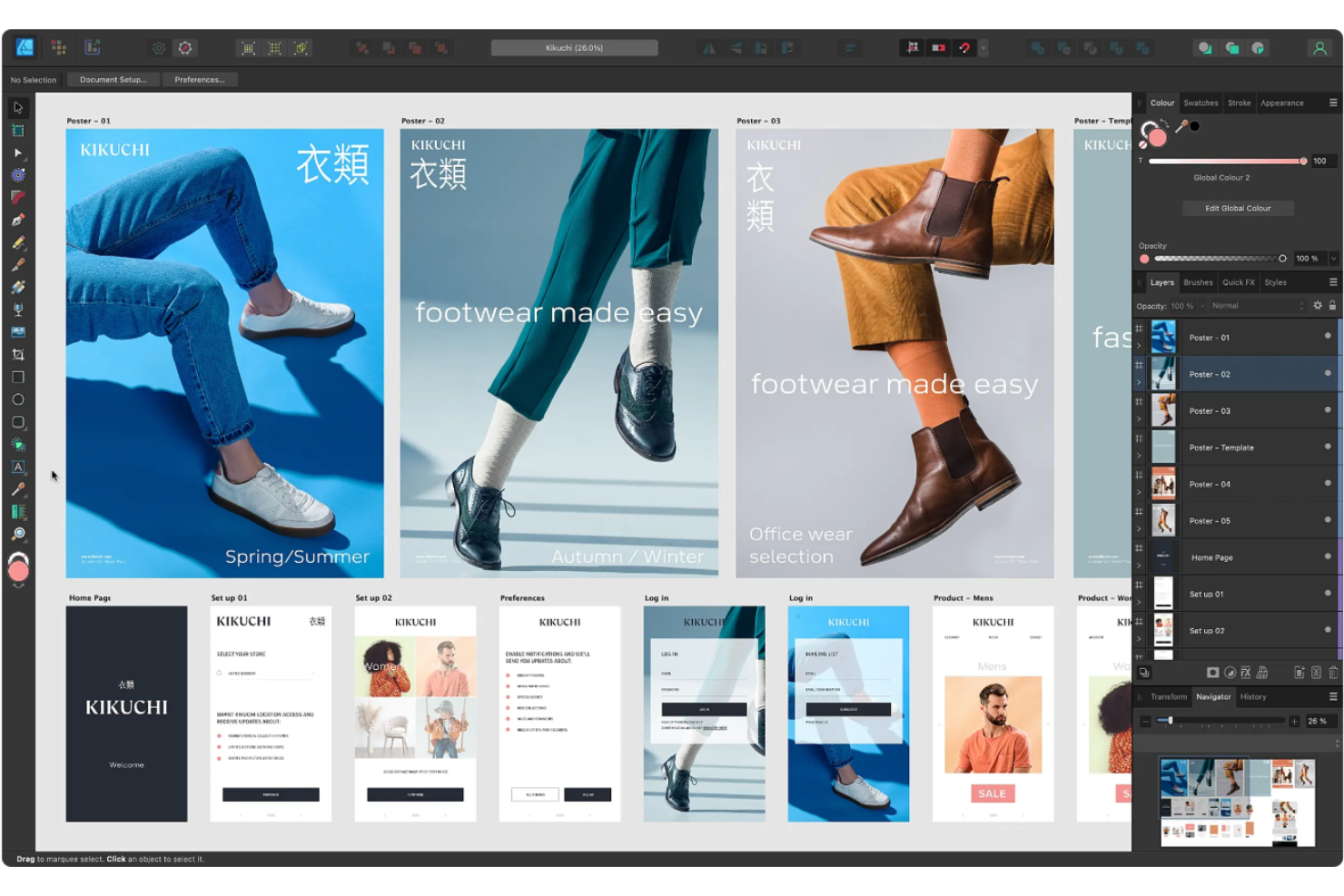 Affinity Designer screenshot - 10 migliori alternative a Framer recensite nel 2026