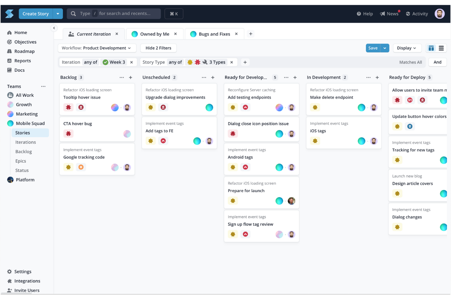 Shortcut screenshot - 10 Migliori Strumenti Kanban Per L’Efficienza Del Flusso Di Lavoro 2026
