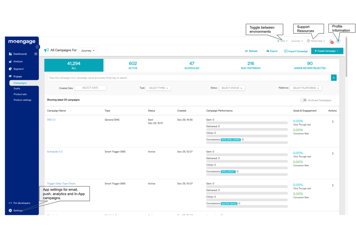 MoEngage screenshot - 10 migliori software per il coinvolgimento dei prodotti per 2026