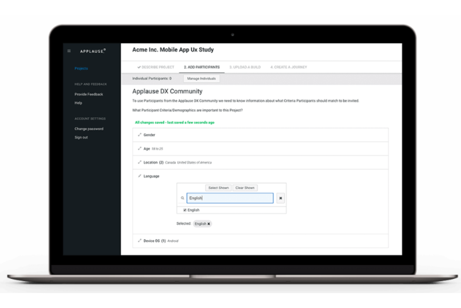 Applause screenshot - 10 migliori strumenti di test di usabilità per team di prodotto nel 2026