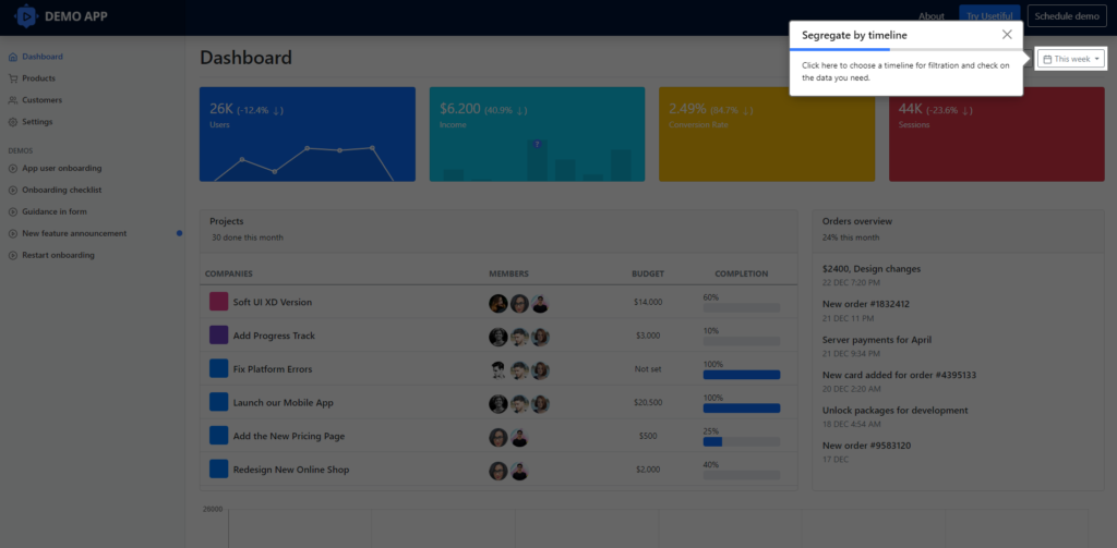 Usetiful screenshot - 10 Migliori Software per l’Adozione Digitale per 2026