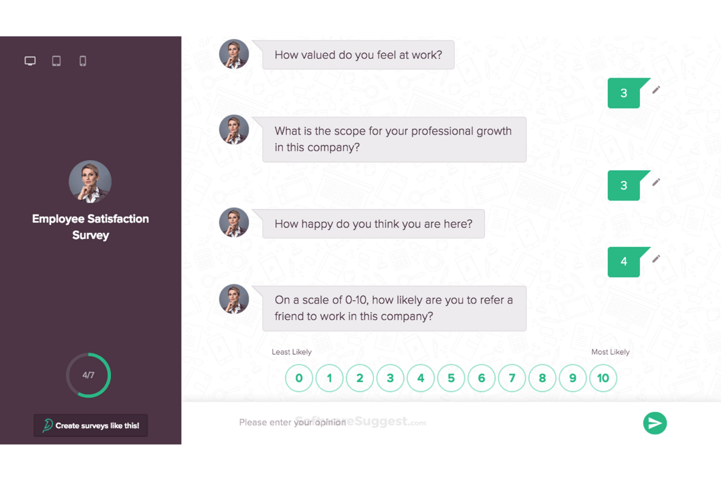 SurveySparrow screenshot - 10 Migliori Soluzioni di Analisi della Voce del Cliente del 2026