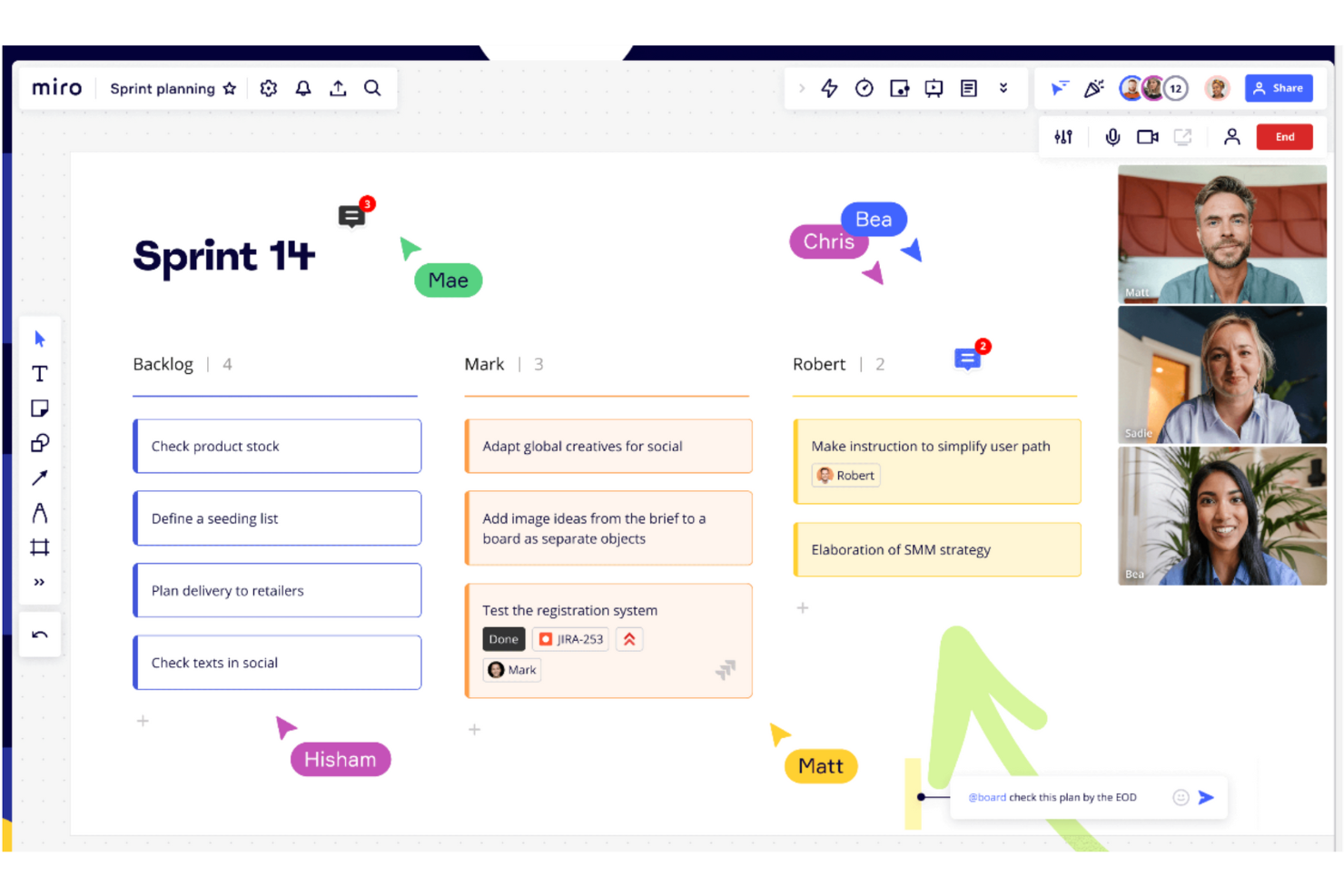 Miro screenshot - 10 Migliori strumenti di gestione dei prodotti aziendali per 2026